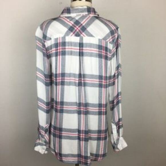 Rails Red, White and Navy Plaid Button Down Sm - Picture 3 of 7